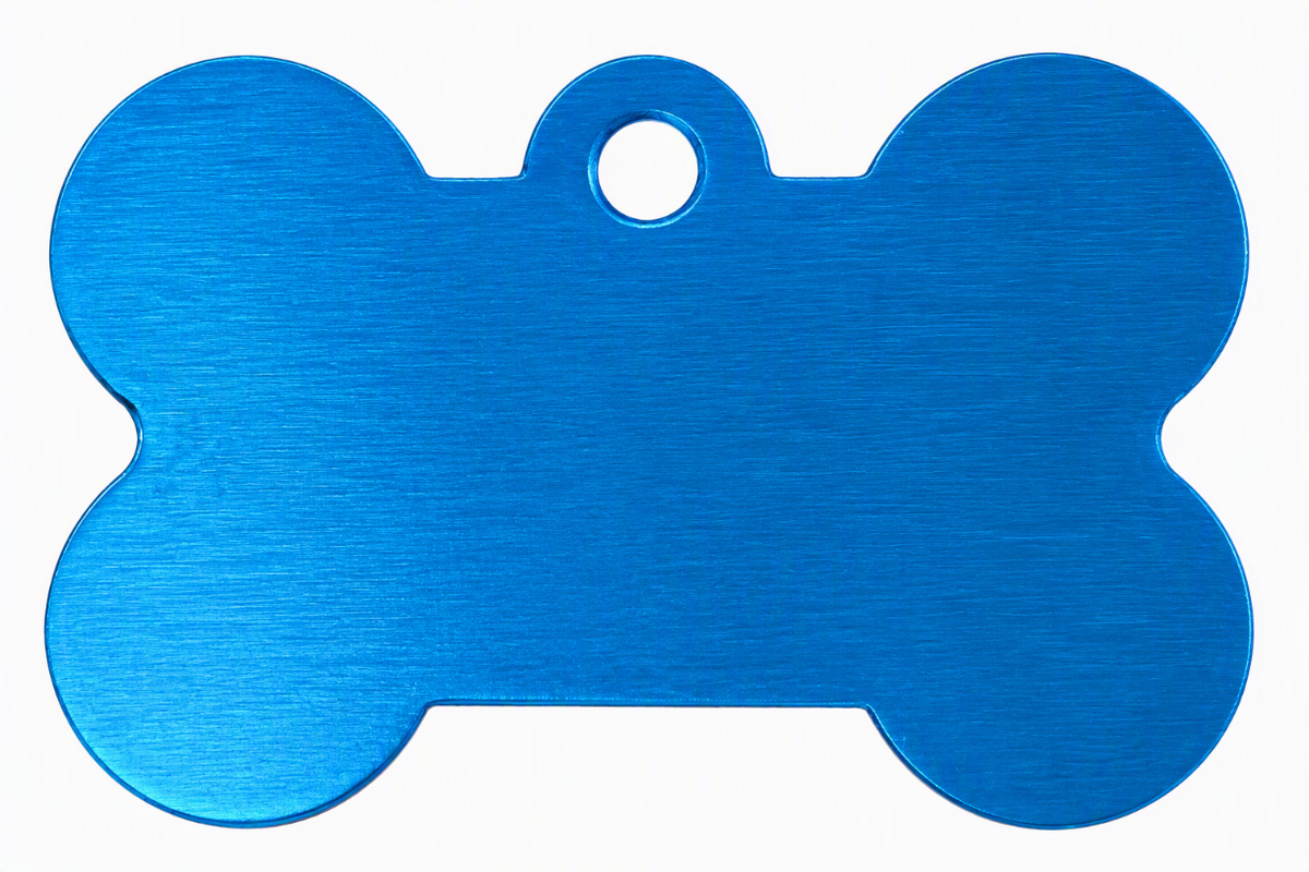 Dije Placa Mascota Aluminio Hueso Colores 40mm