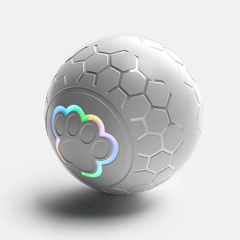 Pelota de juguete interactiva inteligente para perros, pelota de juguete electrónica para mascotas, pelota de juguete USB automática que rebota y rueda con luces RGB para cachorros y gatos.