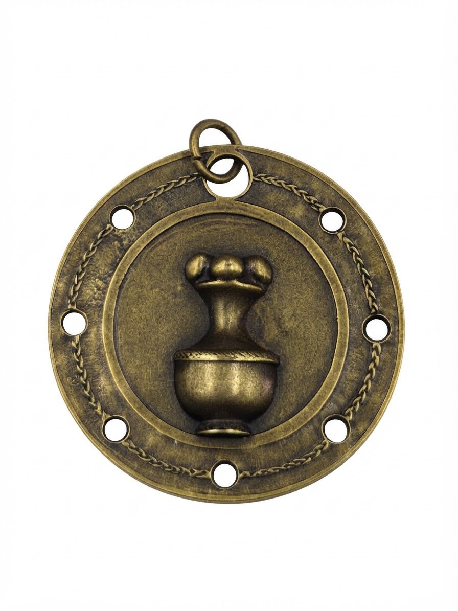 Medallón Poporo Pieza Precolombina Oro 45mm
