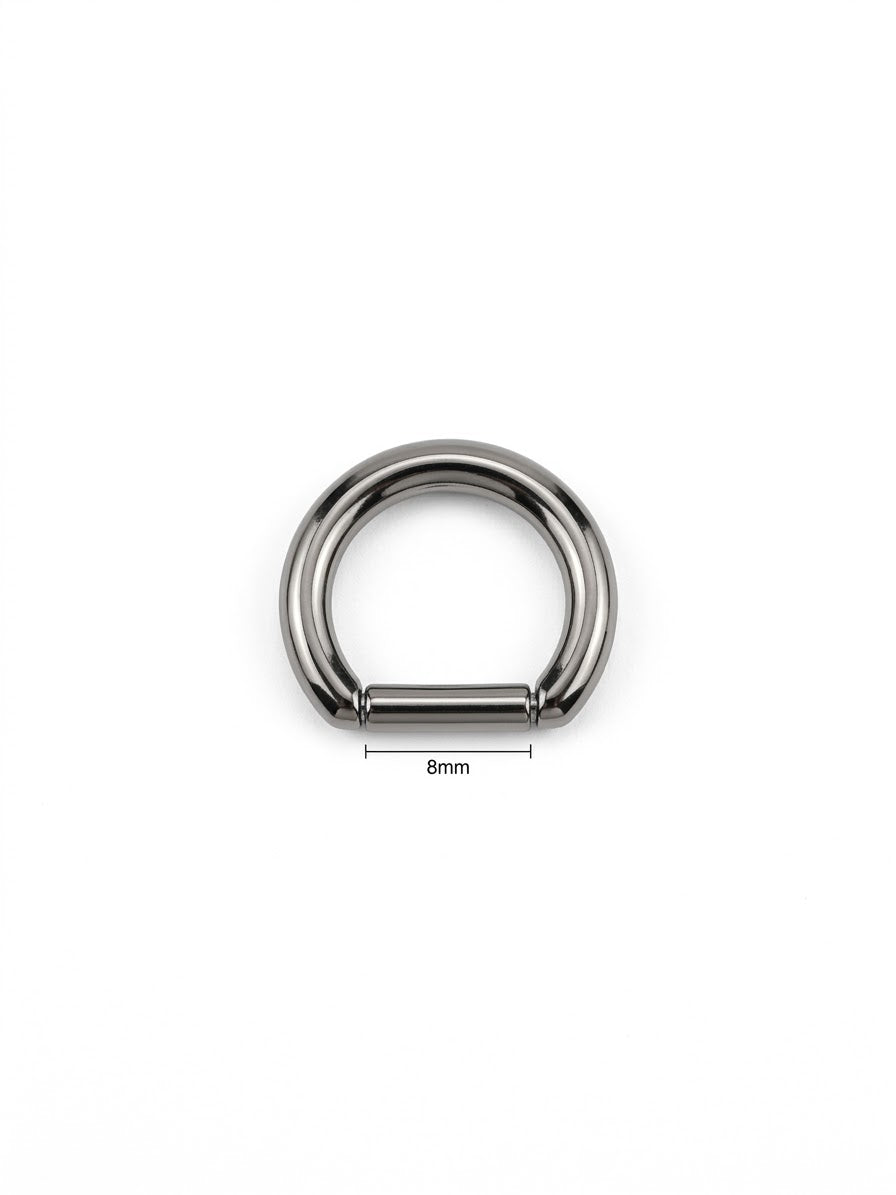 Medirargolla Zamac Lujo Niquel Negro 8mm