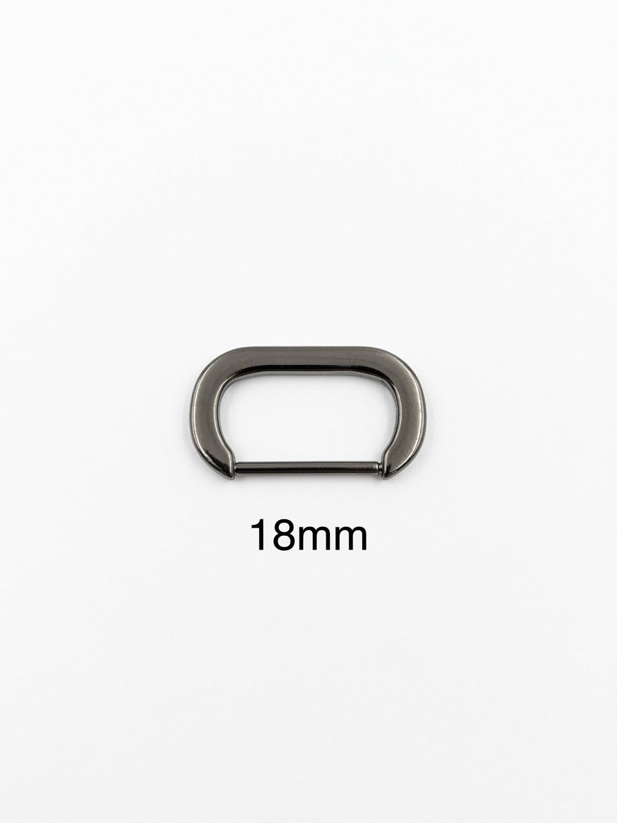 Ovalo Zamac 18mm Níquel Negro