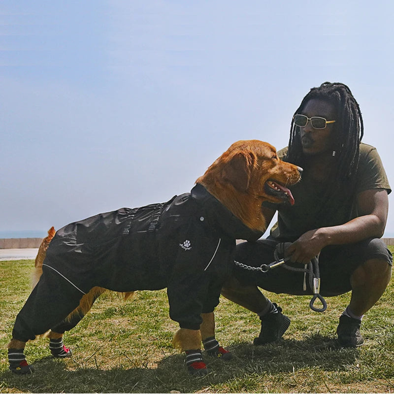 Chaqueta impermeable para perros, ropa de exterior, abrigo cálido de invierno, mono grande, impermeable reflectante para perros pequeños, medianos y grandes.