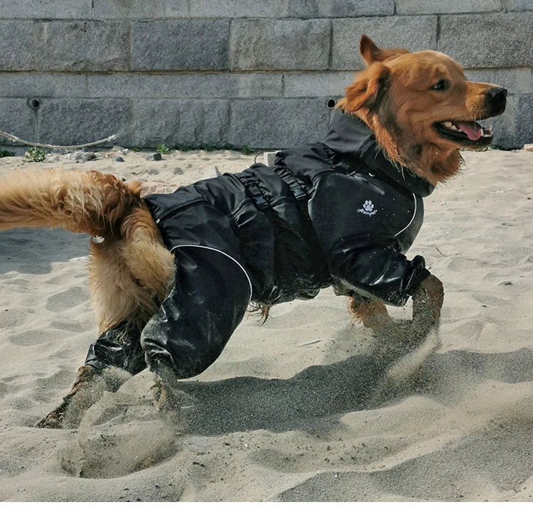Chaqueta impermeable para perros, ropa de exterior, abrigo cálido de invierno, mono grande, impermeable reflectante para perros pequeños, medianos y grandes.