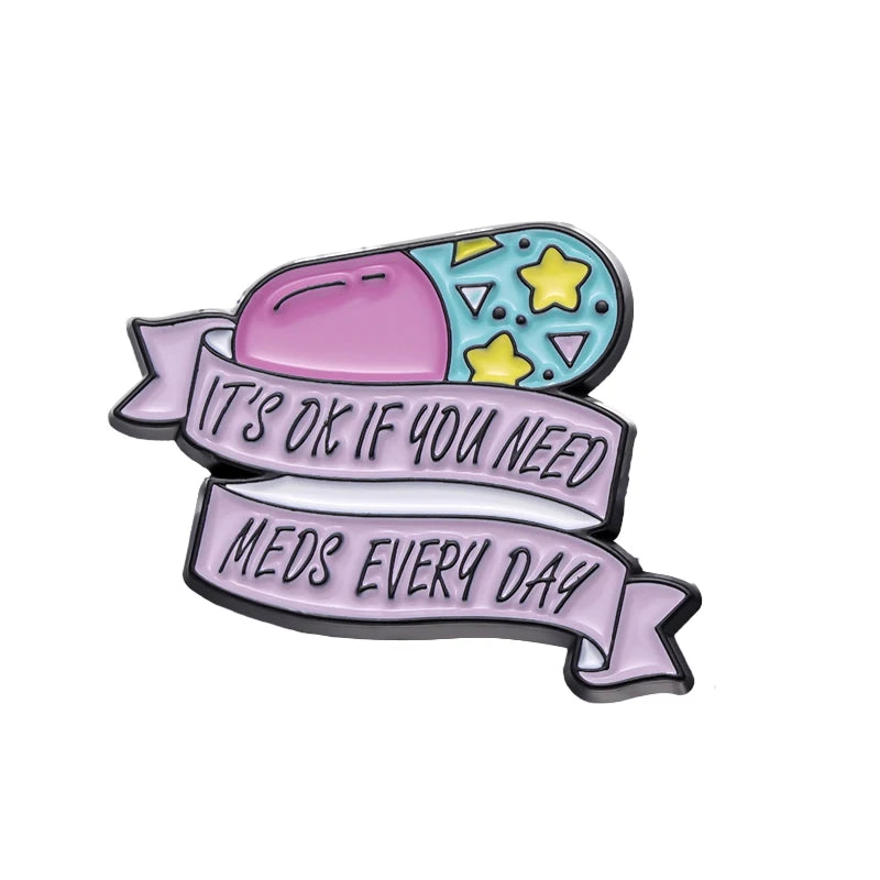 Broches de frascos de medicina de dibujos animados, lindos broches personalizados para abrigos, sombreros, solapas, ropa, joyería para médicos y enfermeras, regalo, insignia de hospital, metal al por mayor