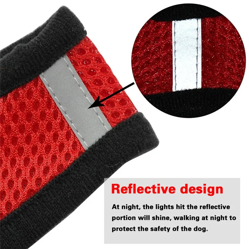 Arnés para gatos, chaleco, correa para pasear, collar para cachorros, collar de poliéster, arnés de malla ajustable para perros, accesorios para mascotas pequeñas y medianas
