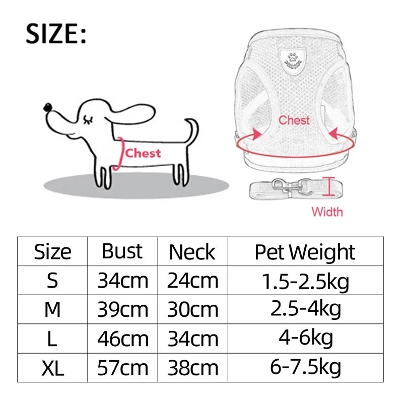 Arnés para gatos, chaleco, correa para pasear, collar para cachorros, collar de poliéster, arnés de malla ajustable para perros, accesorios para mascotas pequeñas y medianas
