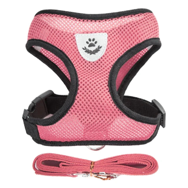 Arnés para gatos, chaleco, correa para pasear, collar para cachorros, collar de poliéster, arnés de malla ajustable para perros, accesorios para mascotas pequeñas y medianas