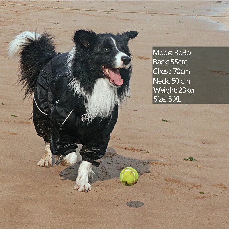 Chaqueta impermeable para perros, ropa de exterior, abrigo cálido de invierno, mono grande, impermeable reflectante para perros pequeños, medianos y grandes.