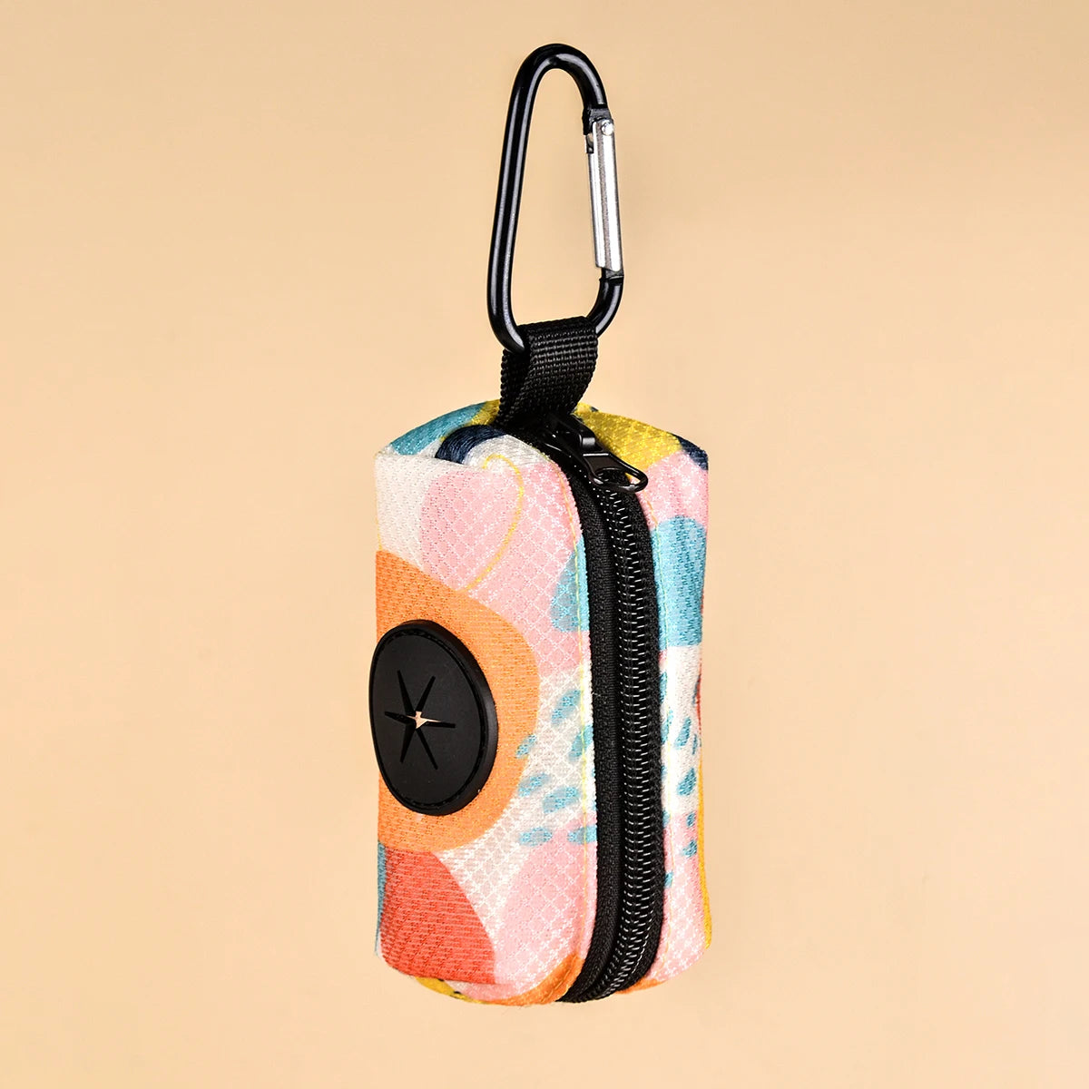 1 dispensador de bolsas para excrementos de perro con diseño colorido y duradero, para sujetar a la correa del perro (sin bolsas ni correa).