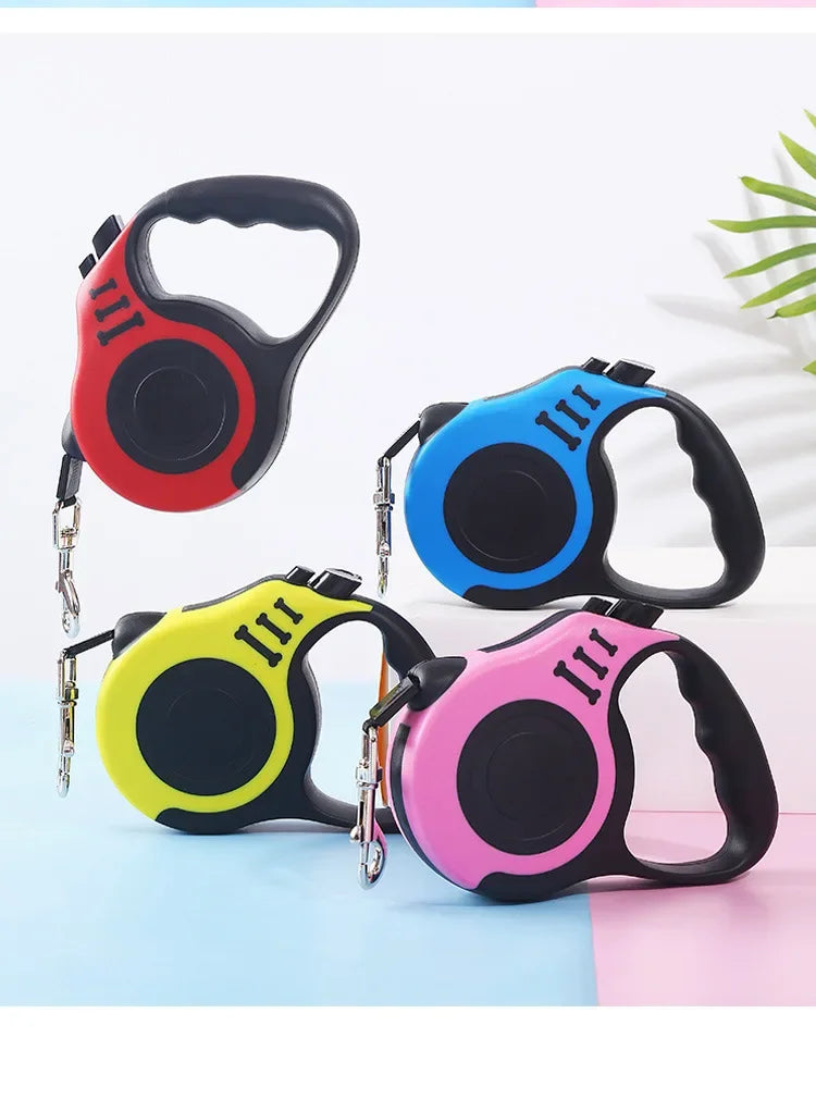 Correa para perros de 3 m y 5 m, resistente, de nailon, para cachorros, perros pequeños, medianos y grandes, gatos, retráctil automática, duradera, Yorkshire Pet Supplies.