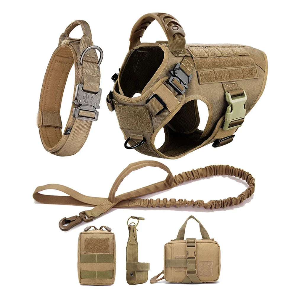 Arnés, collar y correa para perros grandes, bolsas para mascotas, chaleco de entrenamiento para pastor alemán, arneses para perros medianos y grandes, accesorios