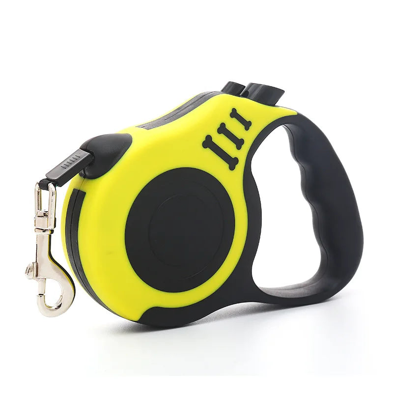Correa para perros de 3 m y 5 m, resistente, de nailon, para cachorros, perros pequeños, medianos y grandes, gatos, retráctil automática, duradera, Yorkshire Pet Supplies.