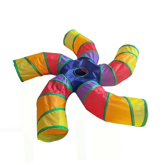 Túnel para gatos con forma de S, divertidos juguetes para gatos, juguetes plegables para gatos, juegos interactivos para conejos, túnel para gatitos, chat para mascotas.