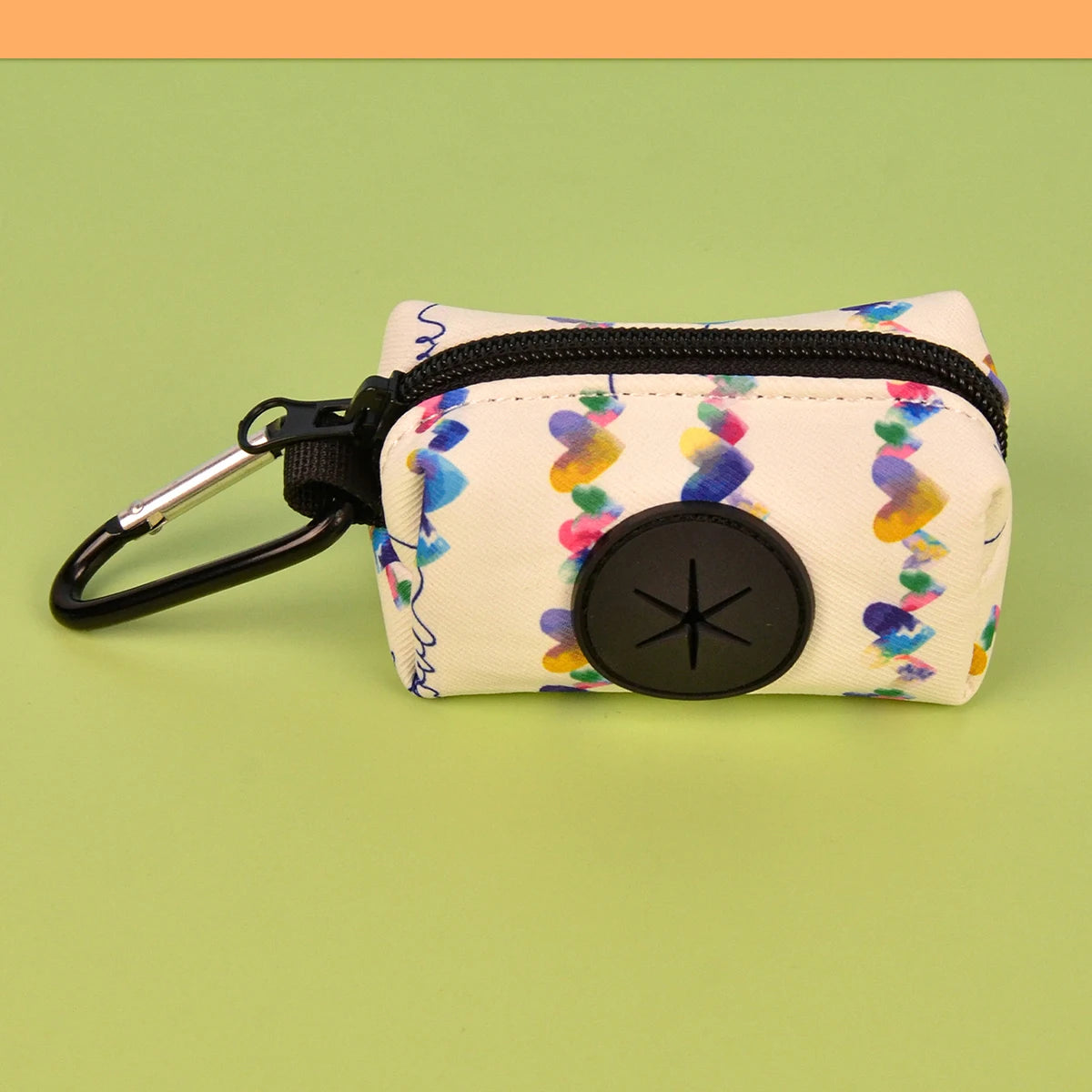 1 dispensador de bolsas para excrementos de perro con diseño colorido y duradero, para sujetar a la correa del perro (sin bolsas ni correa).