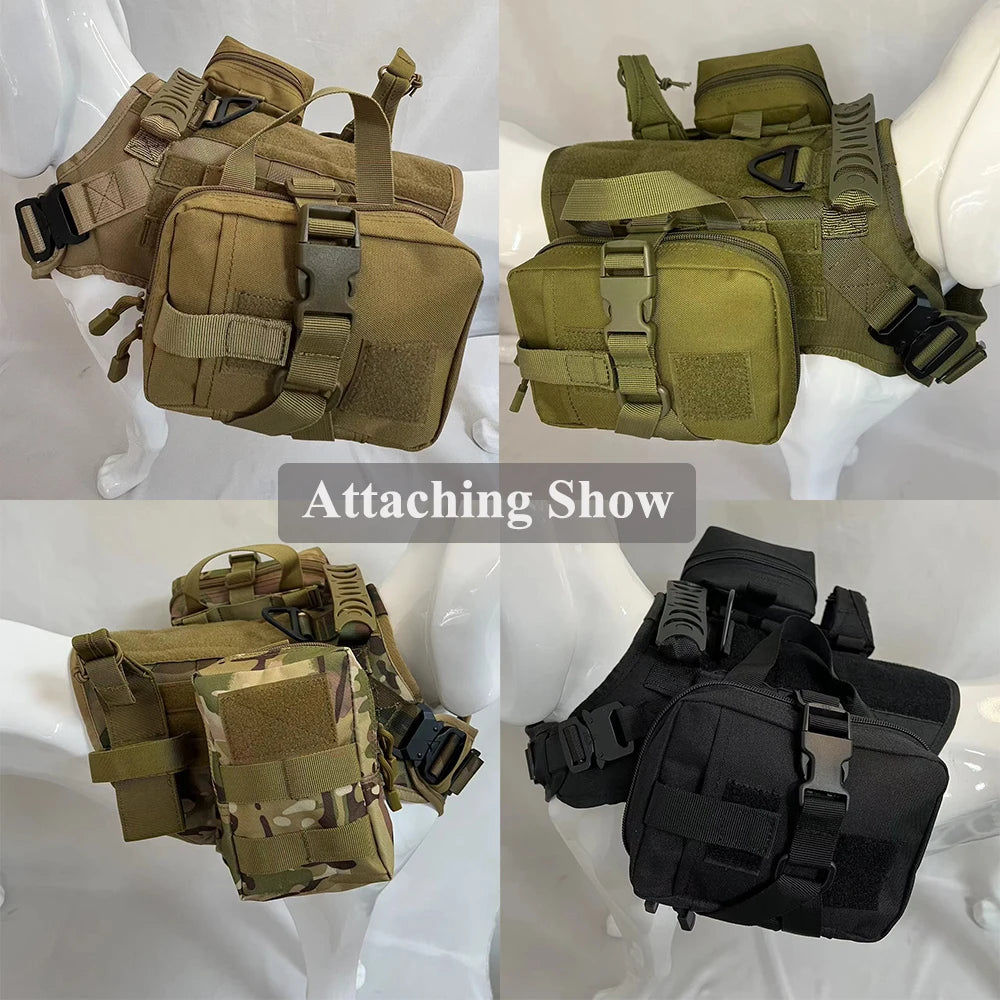 Arnés, collar y correa para perros grandes, bolsas para mascotas, chaleco de entrenamiento para pastor alemán, arneses para perros medianos y grandes, accesorios