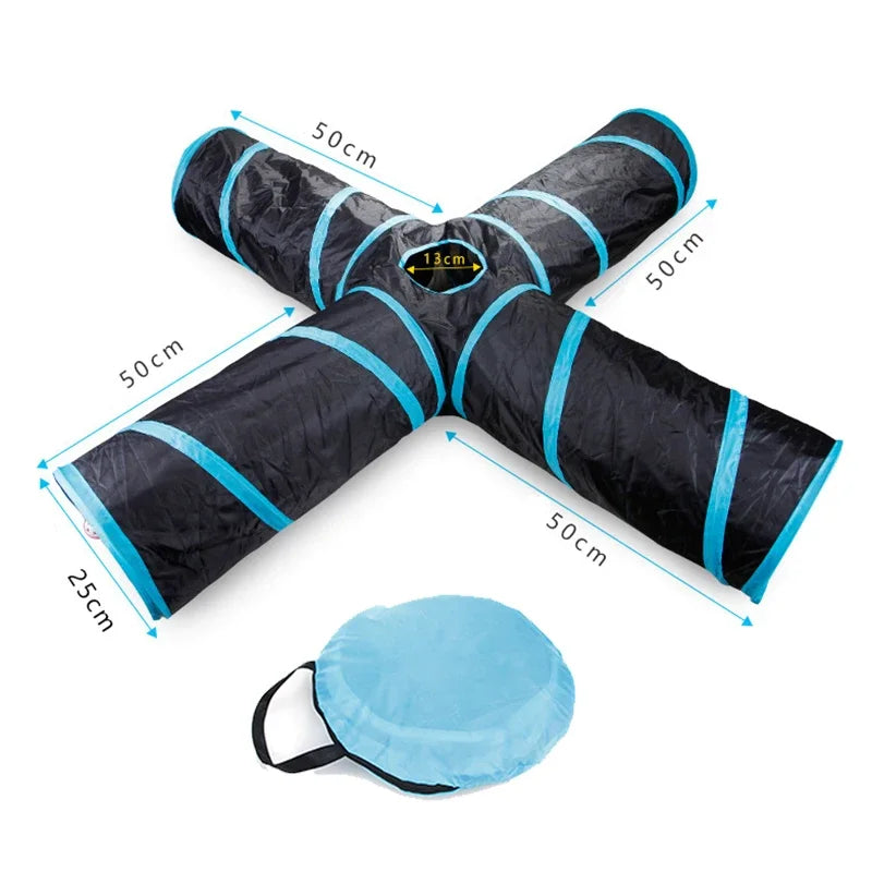 Túnel para gatos con forma de S, divertidos juguetes para gatos, juguetes plegables para gatos, juegos interactivos para conejos, túnel para gatitos, chat para mascotas.