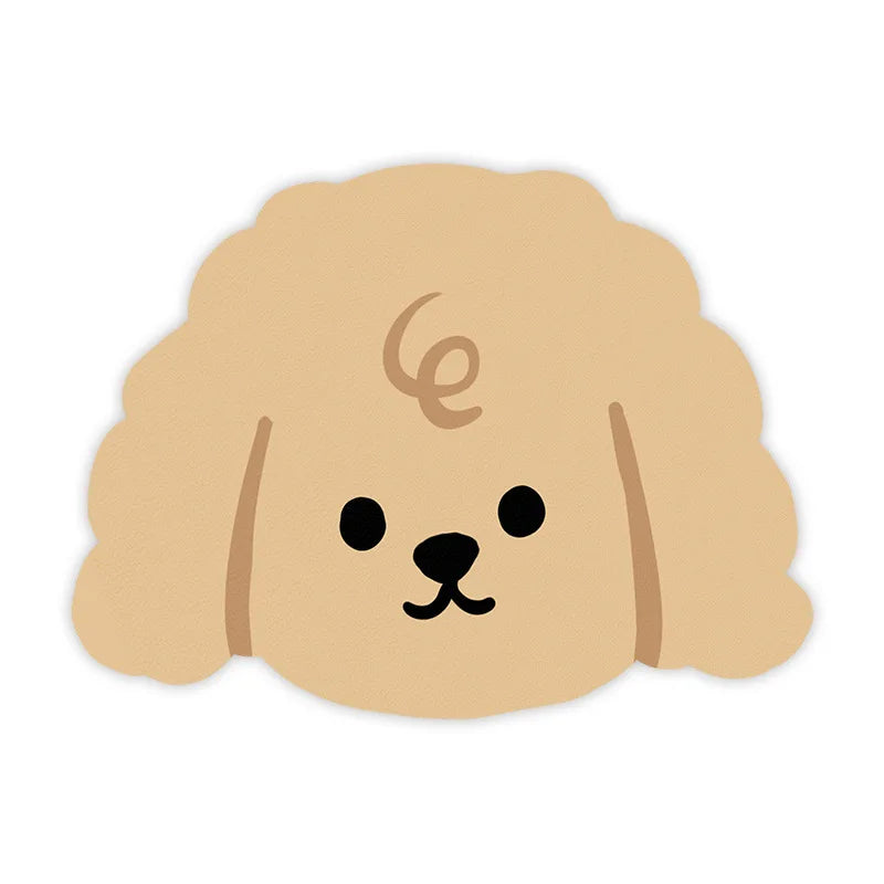 Mantel individual VIKAMA con diseño de mascotas de dibujos animados para gatos y perros, tapete para comederos, alfombra absorbente de aceite y barro de diatomeas para decoración del hogar.