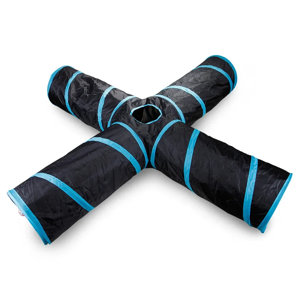Túnel para gatos con forma de S, divertidos juguetes para gatos, juguetes plegables para gatos, juegos interactivos para conejos, túnel para gatitos, chat para mascotas.