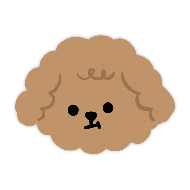 Mantel individual VIKAMA con diseño de mascotas de dibujos animados para gatos y perros, tapete para comederos, alfombra absorbente de aceite y barro de diatomeas para decoración del hogar.