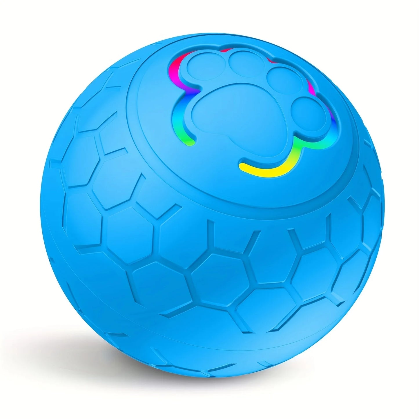 Pelota de juguete interactiva inteligente para perros, pelota de juguete electrónica para mascotas, pelota de juguete USB automática que rebota y rueda con luces RGB para cachorros y gatos.
