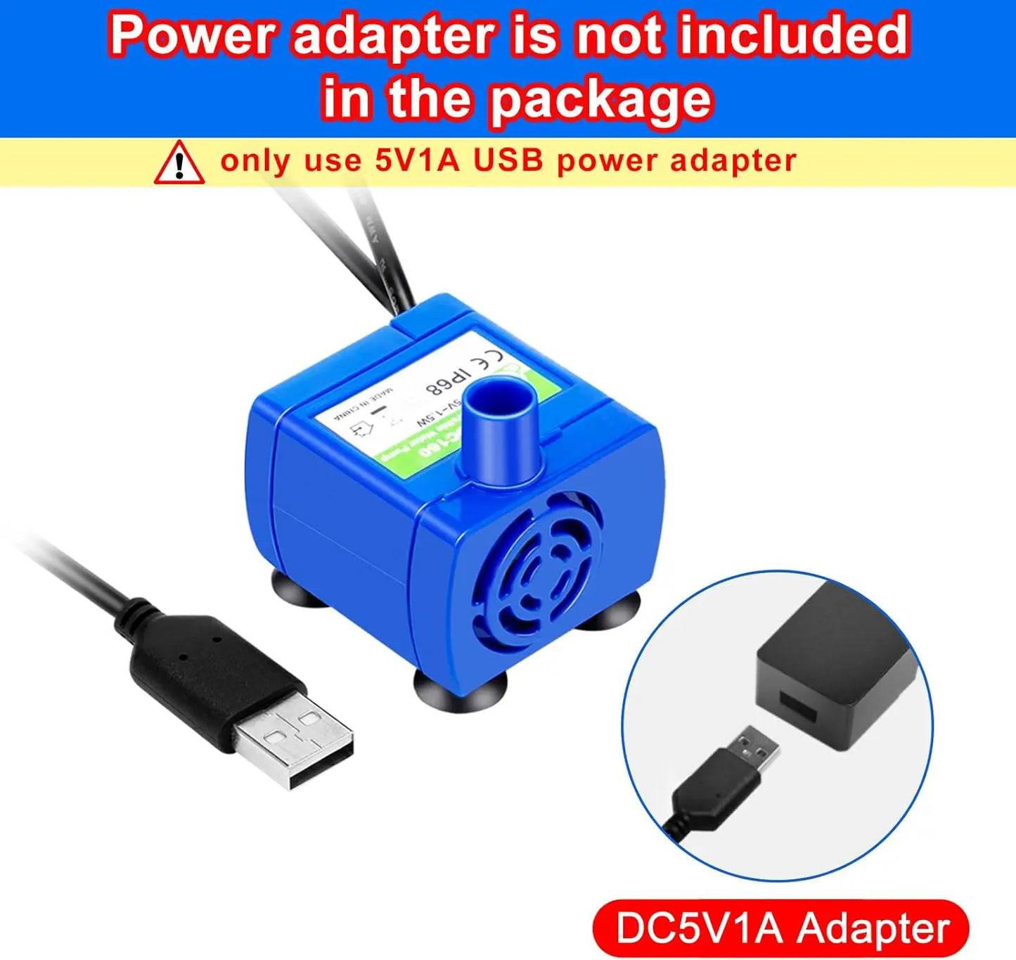 Bomba de agua con luz LED, motor de repuesto para fuente de agua para gatos, dispensador de bebederos con forma de flor, accesorios para mascotas, enchufe USB.