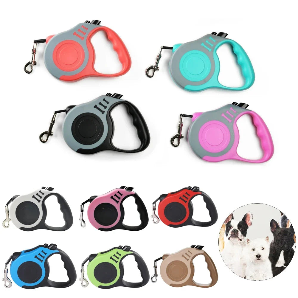Correa para perros de 3 m y 5 m, resistente, de nailon, para cachorros, perros pequeños, medianos y grandes, gatos, retráctil automática, duradera, Yorkshire Pet Supplies.