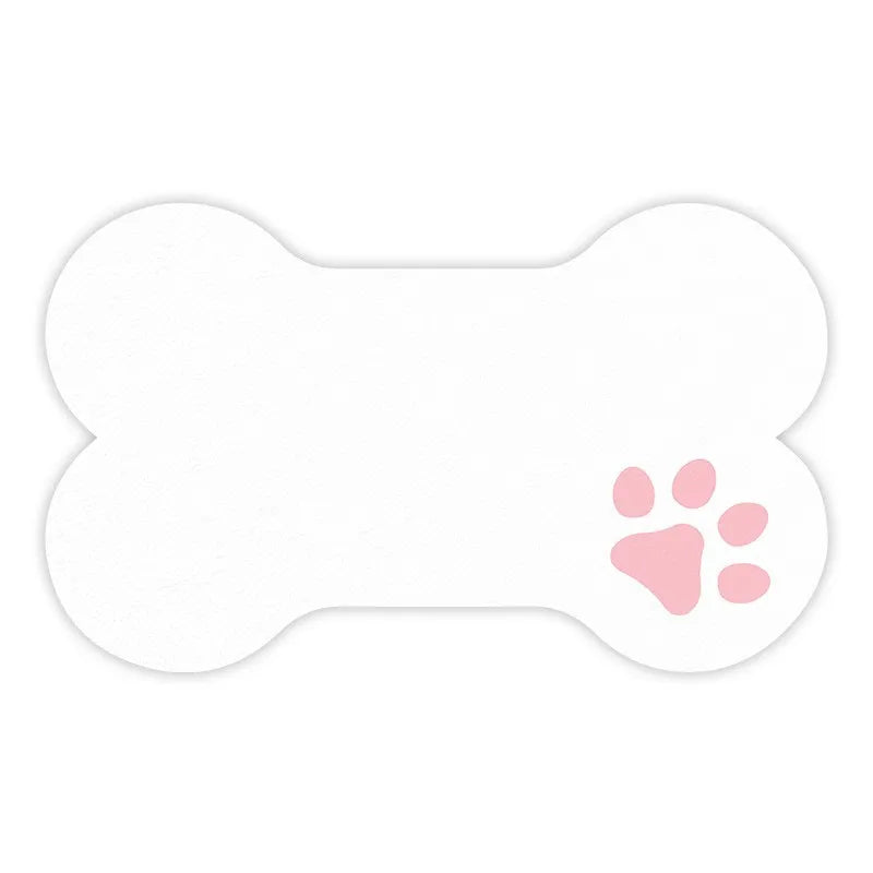 Mantel individual VIKAMA con diseño de mascotas de dibujos animados para gatos y perros, tapete para comederos, alfombra absorbente de aceite y barro de diatomeas para decoración del hogar.