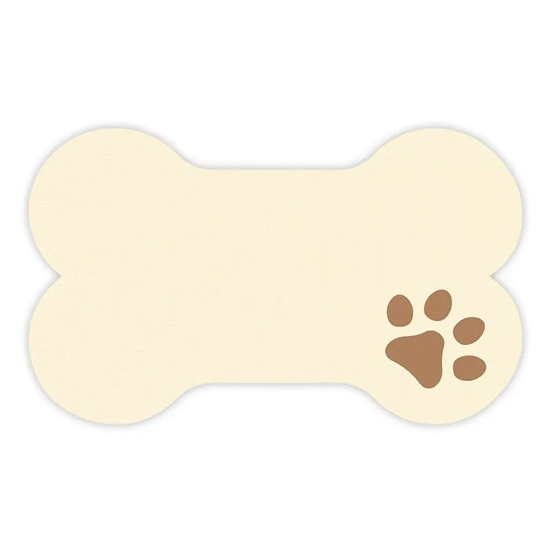 Mantel individual VIKAMA con diseño de mascotas de dibujos animados para gatos y perros, tapete para comederos, alfombra absorbente de aceite y barro de diatomeas para decoración del hogar.