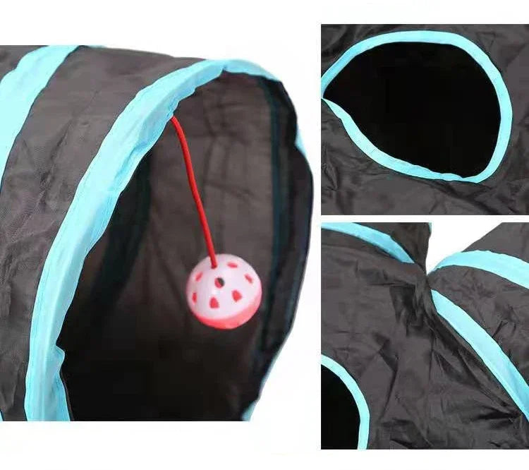 Túnel para gatos con forma de S, divertidos juguetes para gatos, juguetes plegables para gatos, juegos interactivos para conejos, túnel para gatitos, chat para mascotas.