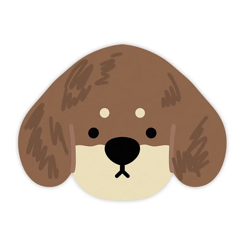 Mantel individual VIKAMA con diseño de mascotas de dibujos animados para gatos y perros, tapete para comederos, alfombra absorbente de aceite y barro de diatomeas para decoración del hogar.