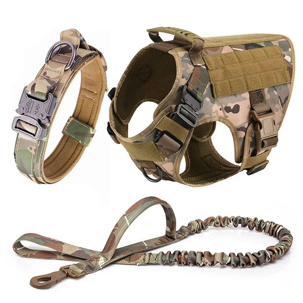 Arnés, collar y correa para perros grandes, bolsas para mascotas, chaleco de entrenamiento para pastor alemán, arneses para perros medianos y grandes, accesorios