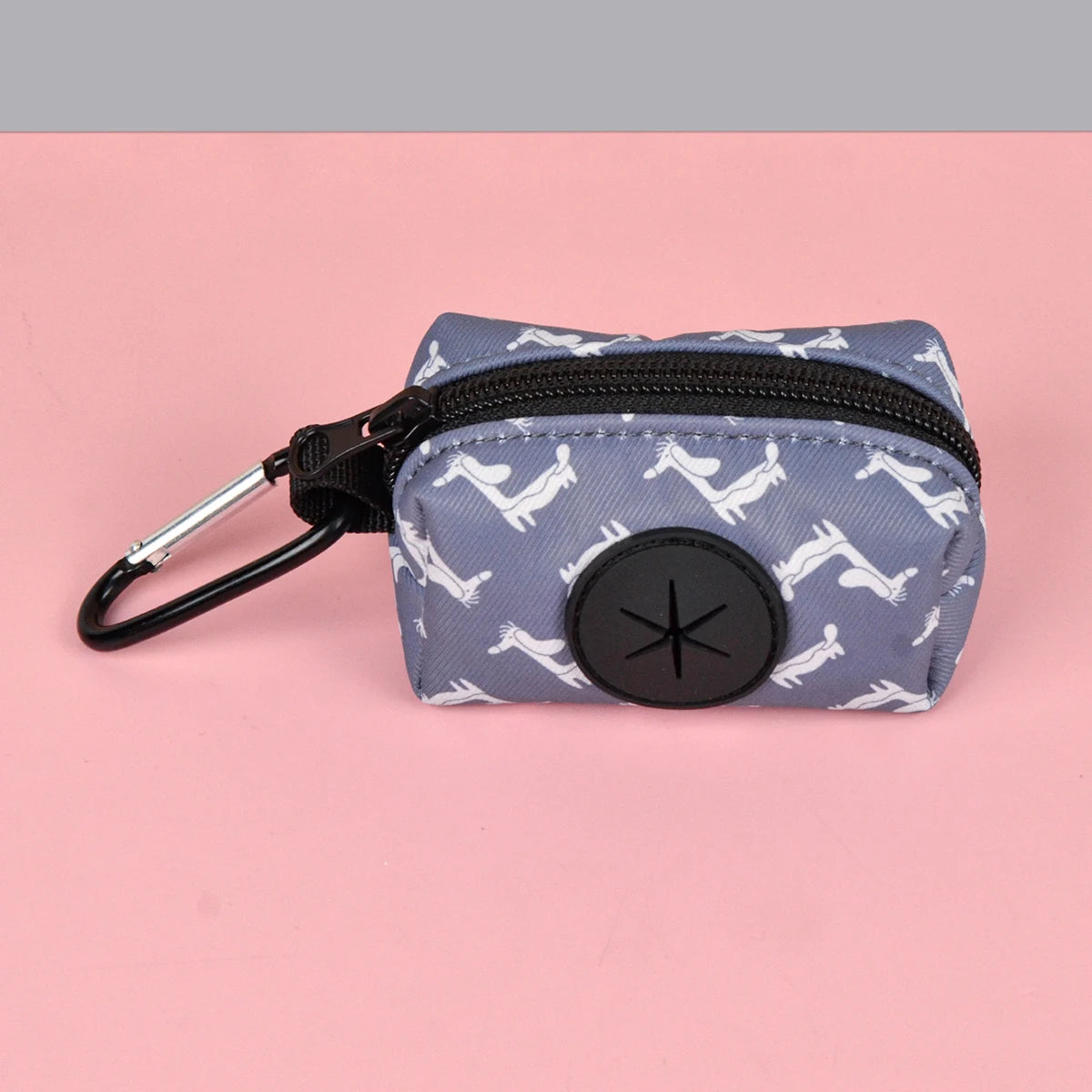 1 dispensador de bolsas para excrementos de perro con diseño colorido y duradero, para sujetar a la correa del perro (sin bolsas ni correa).