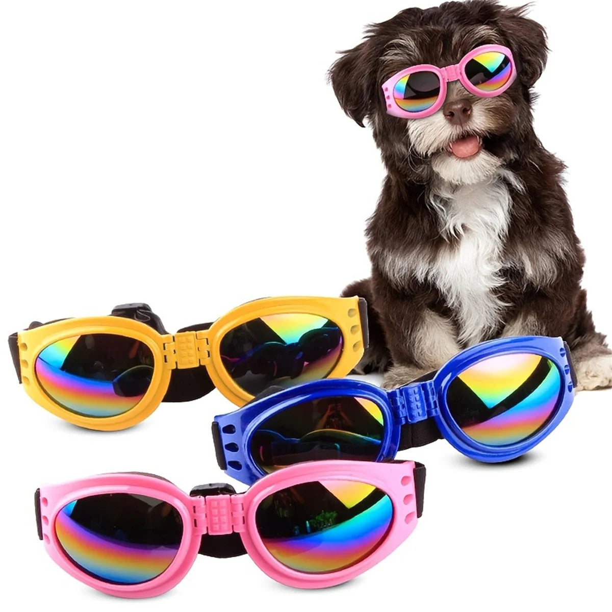 Gafas de sol plegables y modernas para mascotas - Gafas para perros para exteriores y protección solar - Accesorios para perros y gatos