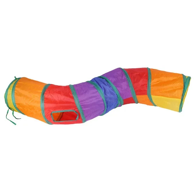 Túnel para gatos con forma de S, divertidos juguetes para gatos, juguetes plegables para gatos, juegos interactivos para conejos, túnel para gatitos, chat para mascotas.