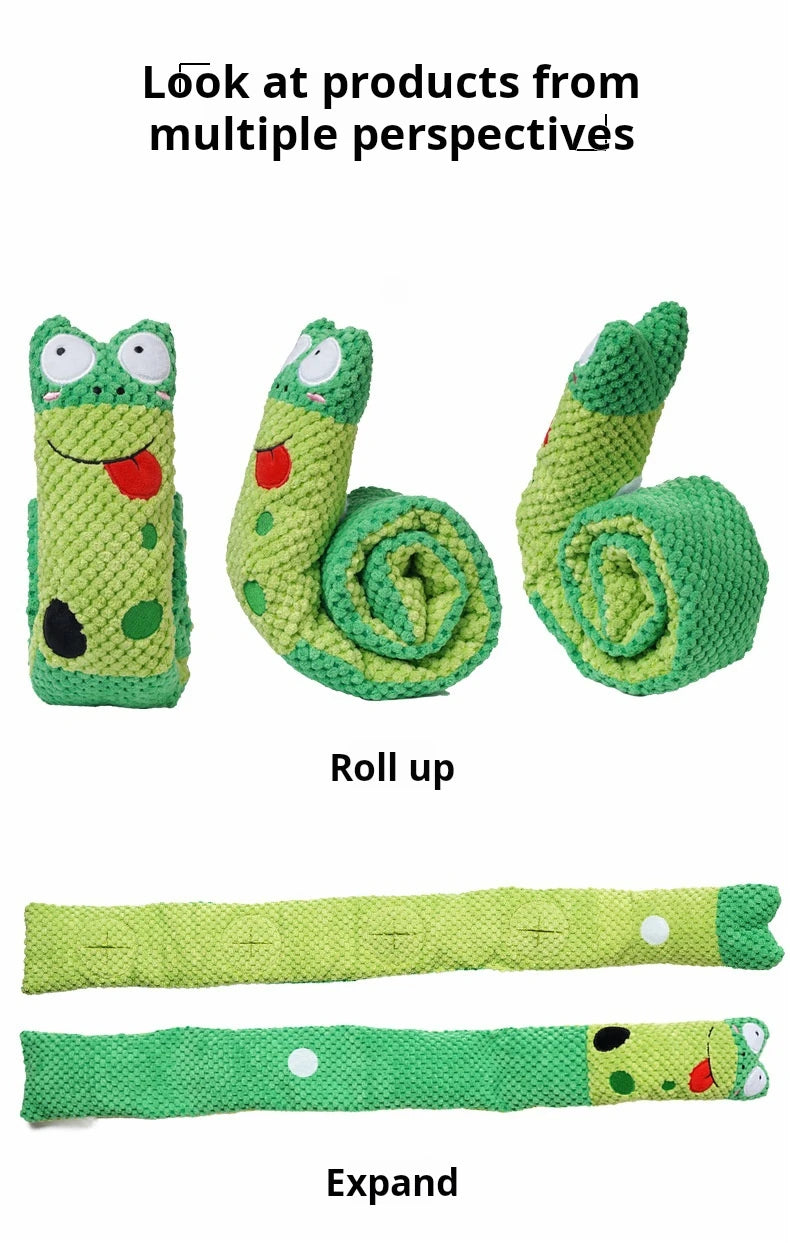 Juguetes interactivos para perros, peluches con sonido, juguetes para mascotas, plegables, con forma de molar, rana para cachorros, con altavoz para olfatear y comer. Suministros para perros.