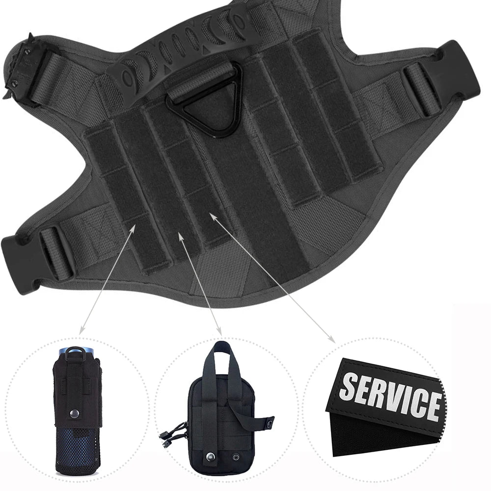 Arnés, collar y correa para perros grandes, bolsas para mascotas, chaleco de entrenamiento para pastor alemán, arneses para perros medianos y grandes, accesorios