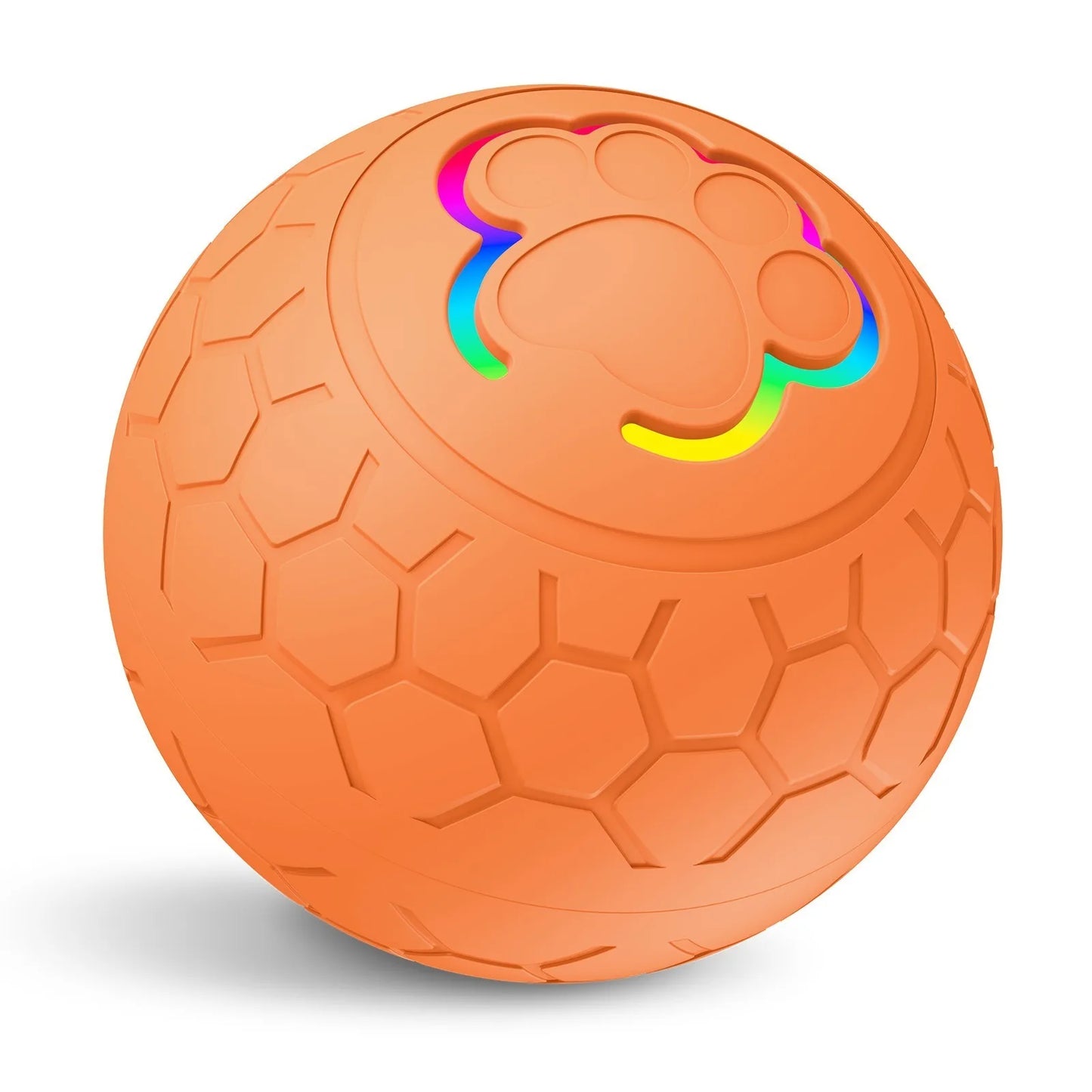 Pelota de juguete interactiva inteligente para perros, pelota de juguete electrónica para mascotas, pelota de juguete USB automática que rebota y rueda con luces RGB para cachorros y gatos.