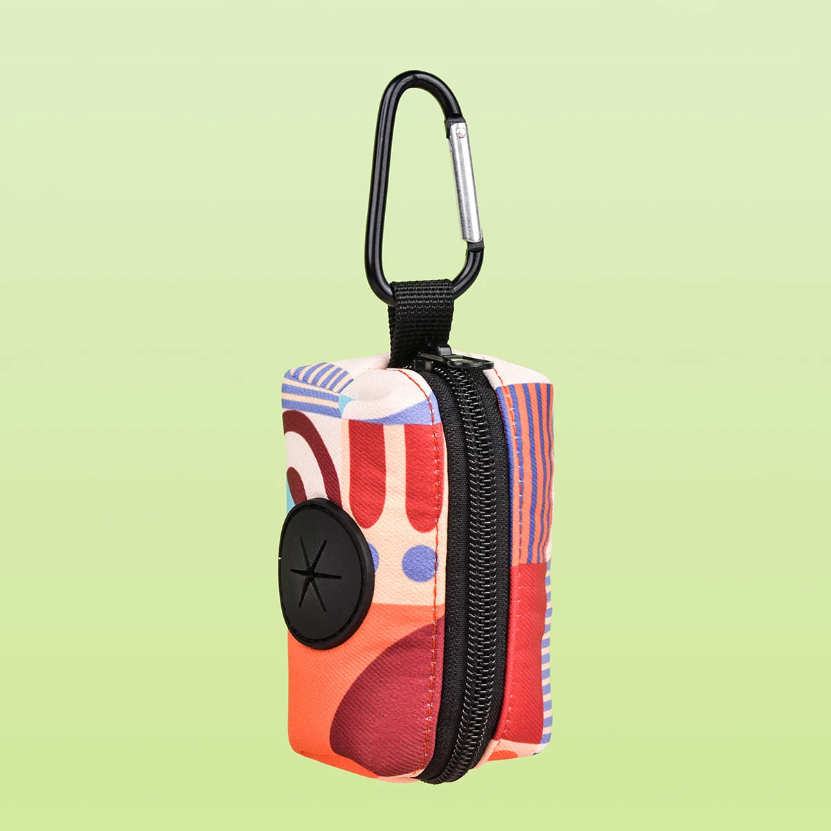 1 dispensador de bolsas para excrementos de perro con diseño colorido y duradero, para sujetar a la correa del perro (sin bolsas ni correa).