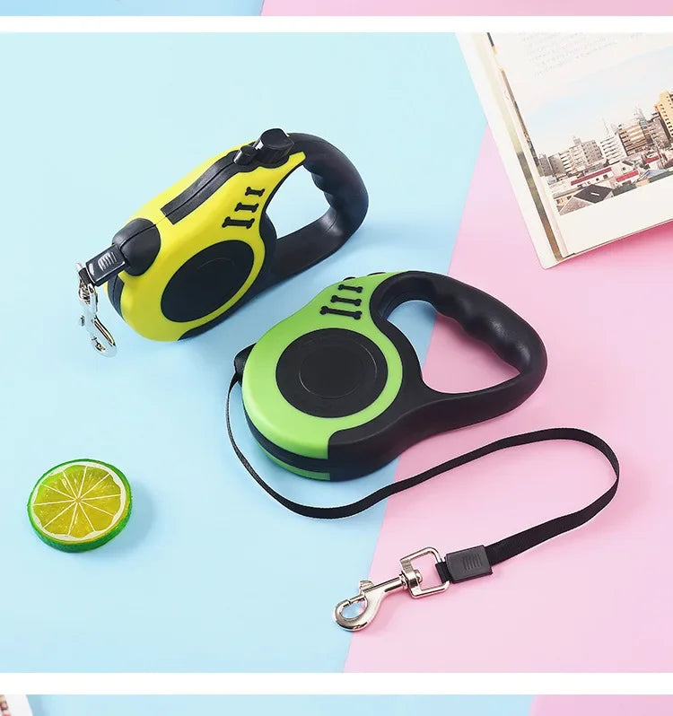 Correa para perros de 3 m y 5 m, resistente, de nailon, para cachorros, perros pequeños, medianos y grandes, gatos, retráctil automática, duradera, Yorkshire Pet Supplies.
