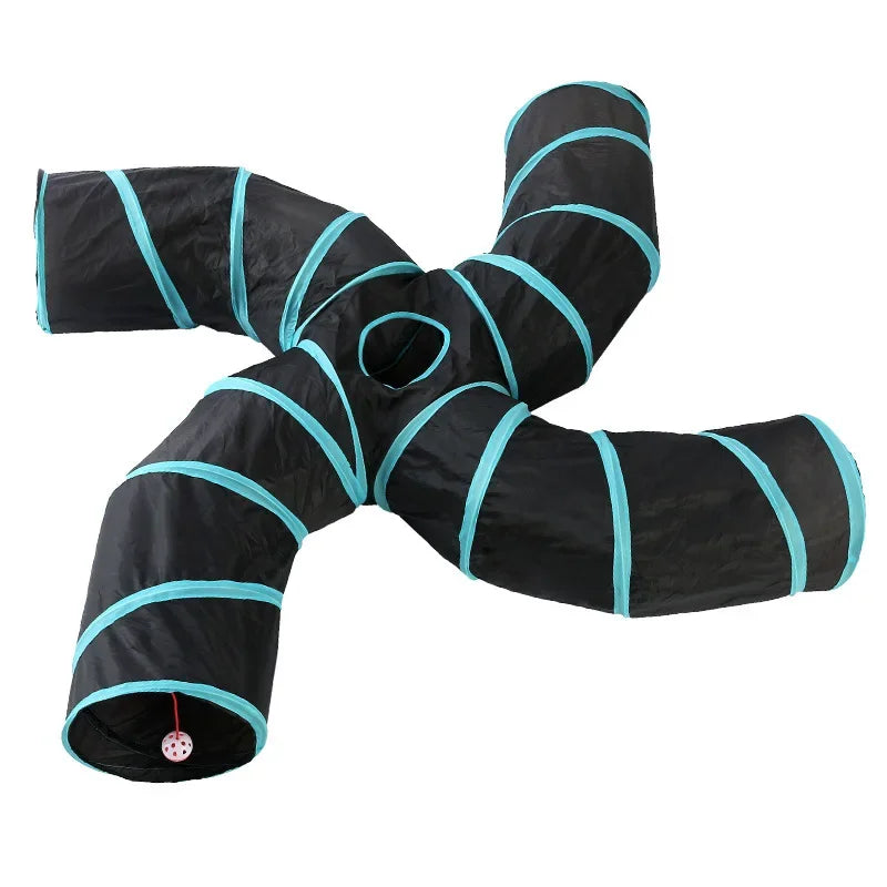 Túnel para gatos con forma de S, divertidos juguetes para gatos, juguetes plegables para gatos, juegos interactivos para conejos, túnel para gatitos, chat para mascotas.