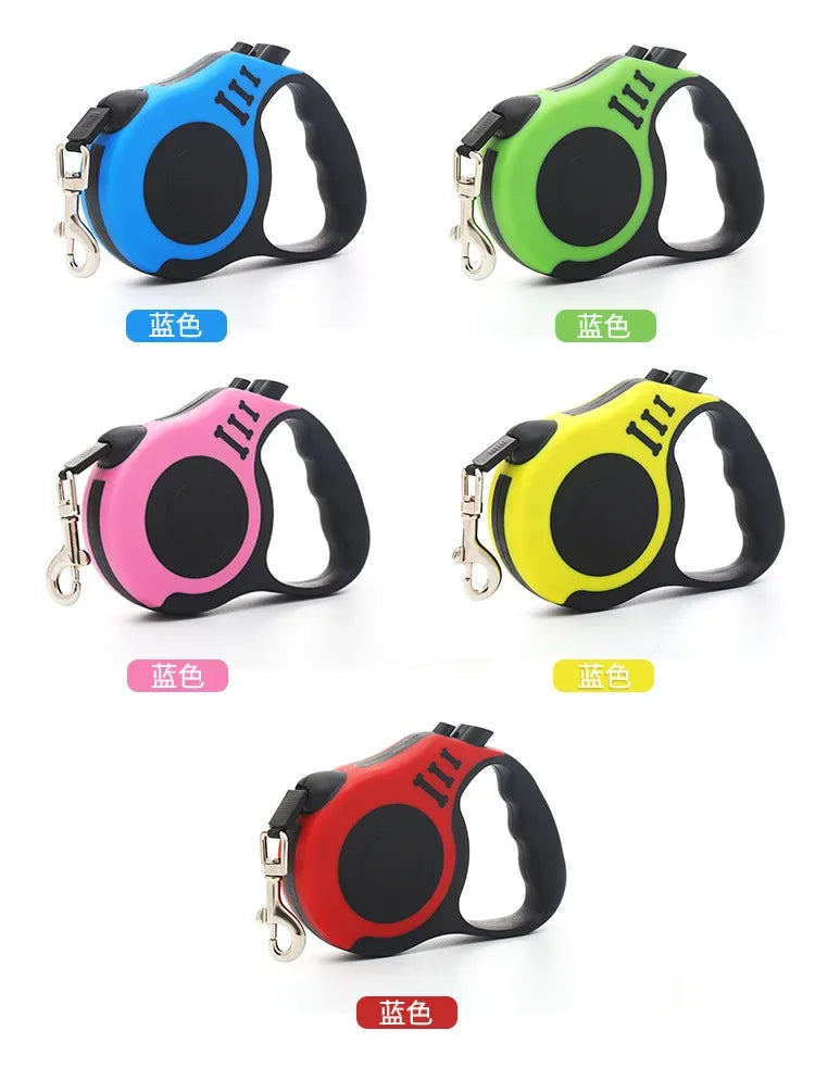 Correa para perros de 3 m y 5 m, resistente, de nailon, para cachorros, perros pequeños, medianos y grandes, gatos, retráctil automática, duradera, Yorkshire Pet Supplies.