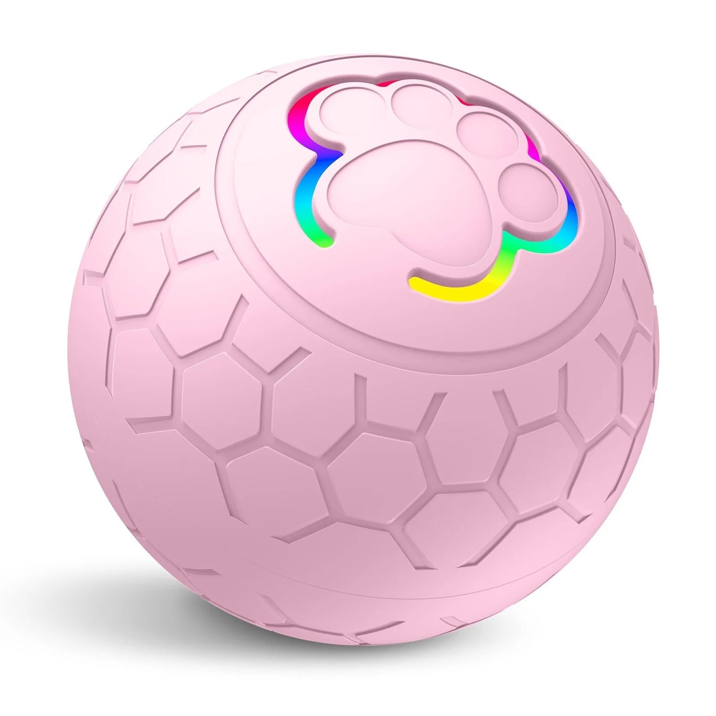Pelota de juguete interactiva inteligente para perros, pelota de juguete electrónica para mascotas, pelota de juguete USB automática que rebota y rueda con luces RGB para cachorros y gatos.