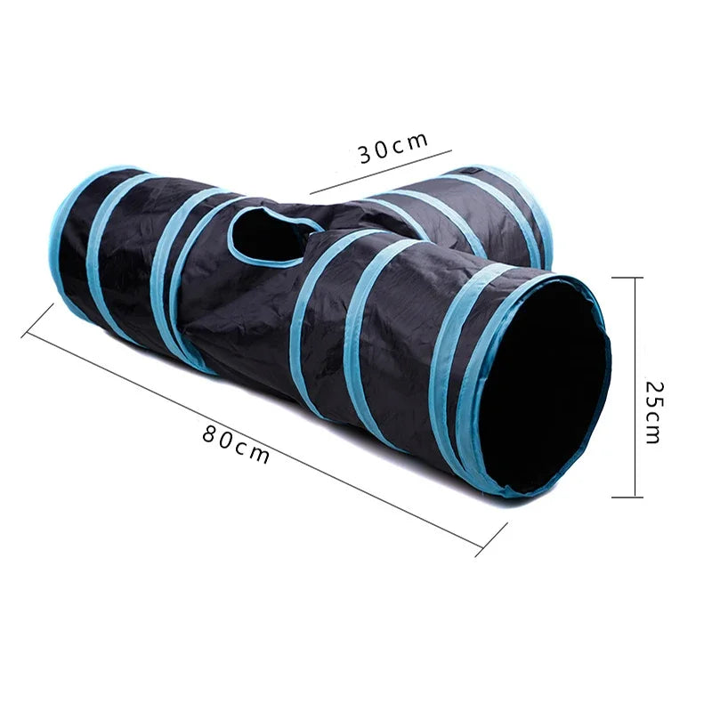 Túnel para gatos con forma de S, divertidos juguetes para gatos, juguetes plegables para gatos, juegos interactivos para conejos, túnel para gatitos, chat para mascotas.