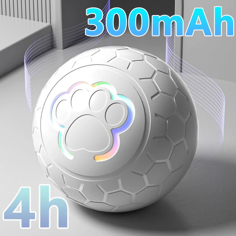 Pelota de juguete interactiva inteligente para perros, pelota de juguete electrónica para mascotas, pelota de juguete USB automática que rebota y rueda con luces RGB para cachorros y gatos.