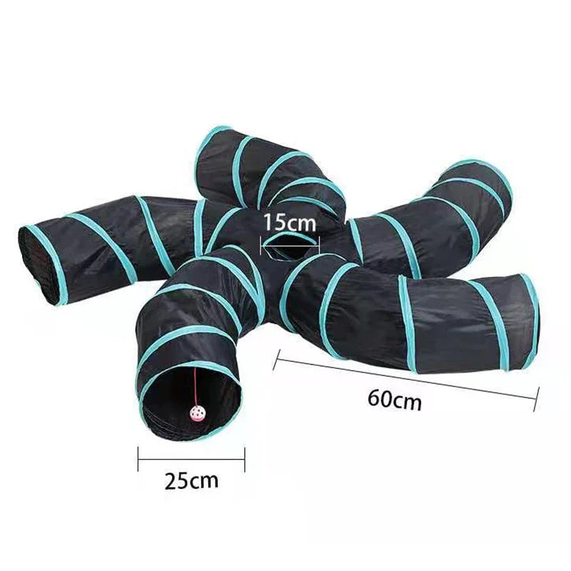 Túnel para gatos con forma de S, divertidos juguetes para gatos, juguetes plegables para gatos, juegos interactivos para conejos, túnel para gatitos, chat para mascotas.