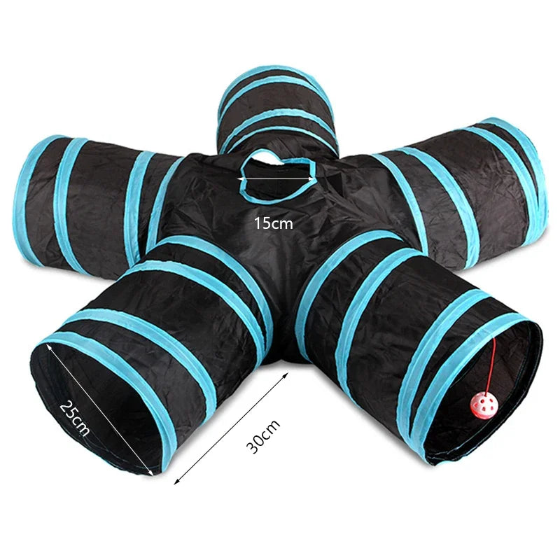 Túnel para gatos con forma de S, divertidos juguetes para gatos, juguetes plegables para gatos, juegos interactivos para conejos, túnel para gatitos, chat para mascotas.