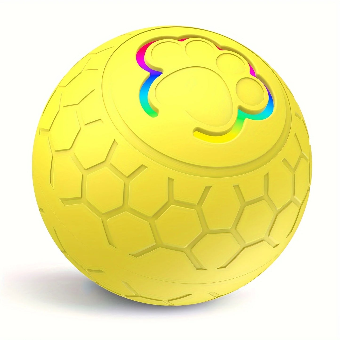 Pelota de juguete interactiva inteligente para perros, pelota de juguete electrónica para mascotas, pelota de juguete USB automática que rebota y rueda con luces RGB para cachorros y gatos.