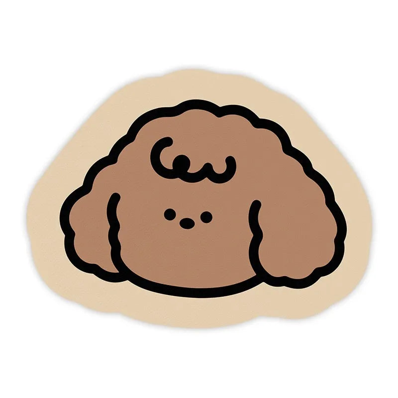 Mantel individual VIKAMA con diseño de mascotas de dibujos animados para gatos y perros, tapete para comederos, alfombra absorbente de aceite y barro de diatomeas para decoración del hogar.