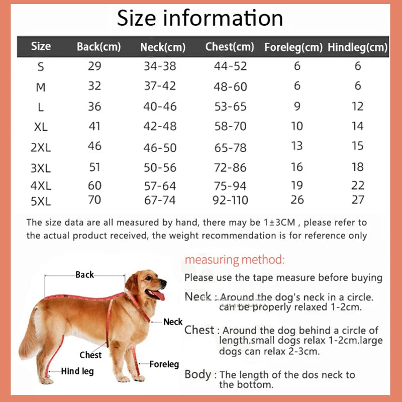 Chaqueta impermeable para perros, ropa de exterior, abrigo cálido de invierno, mono grande, impermeable reflectante para perros pequeños, medianos y grandes.