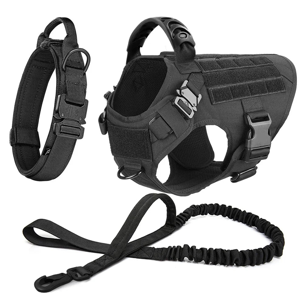 Arnés, collar y correa para perros grandes, bolsas para mascotas, chaleco de entrenamiento para pastor alemán, arneses para perros medianos y grandes, accesorios